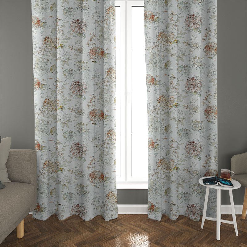 Charlotte Thistle Ready Made Curtains - Deluxe Floral Curtains Online