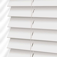 True Wood UV Snow White - Wooden Slat Blind