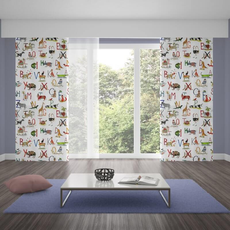 Alphabet Safari Paintbox - Curtains - Image 2
